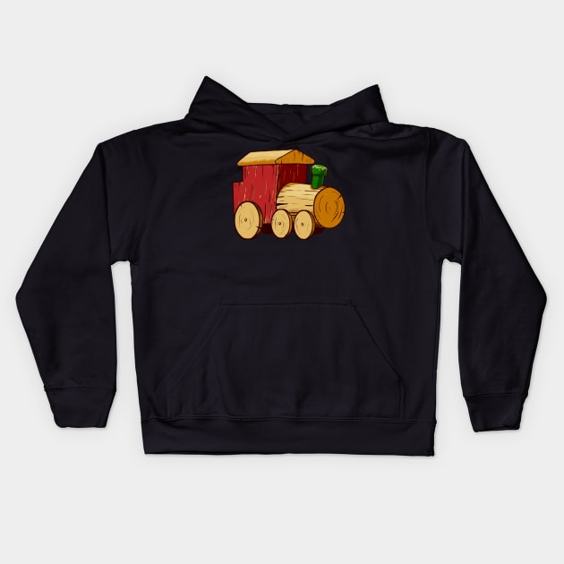 Gnome Train Kids Hoodie by Crossed Wires